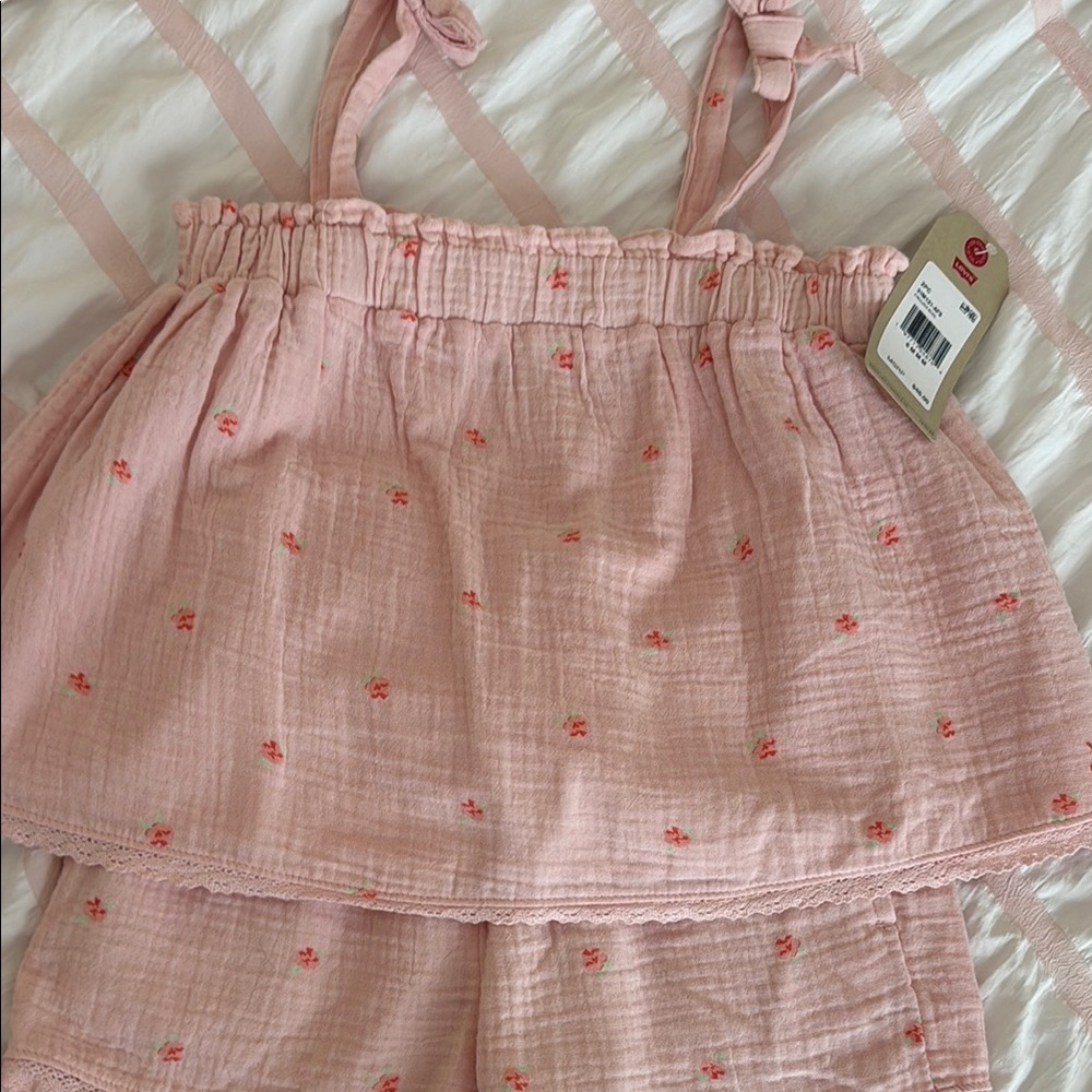 Levi's Pink Floral Short Set